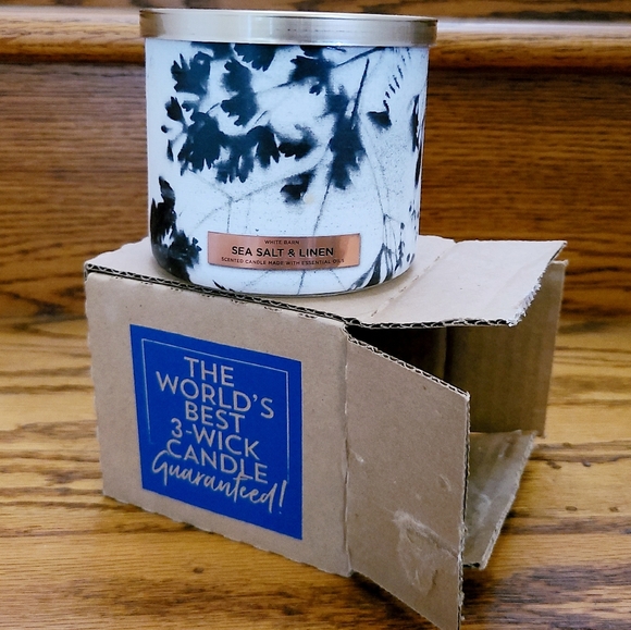 Bath & Body Works Other - 🔥FIRE SALE🔥🕯NWT‼️ Bath & Body Works "Sea Salt & Linen" 3-wick Candle